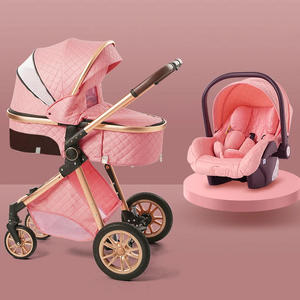 Poussette 3 en 1 pliable avec siège <span class=keywords><strong>auto</strong></span> et landau pour bébé - Product Image 6