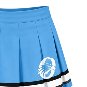 Jupe plissée bleu clair sublimée pour cheerleading, bas de tenue de sport d'équipe, vêtements d'entraînement athlétique, compétition - Product Image 3