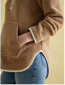 Sweat-shirt oversize à col ras du cou en coton côtelé 290 g/m² pour femme, personnalisable avec logo brodé ou impression par transfert, vente en gros - Product Image 5