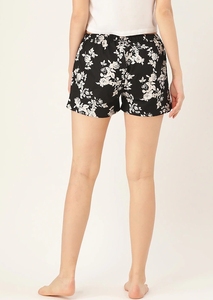 Shorts de Algodón Tejido con Estampado Floral para Mujer, Cintura Media, Elásticos, Transpirables, Corte Regular Informal - Product Image 2
