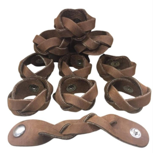 Organisateur de câbles en cuir véritable, sangle de rangement portable, support de rangement fait main en cuir tressé, ceintures de rangement pour scouts - Product Image 1