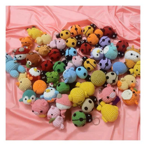 Animaux au crochet, mini peluches porte-clés faites à la main, cadeau mignon pour bébés et enfants, souvenir de fête, vente en gros - Product Image 6