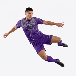 Dry Fit 100% <b>Polyester</b> Moisture-Wicking Football Jerseys Set Family Soccer Wear Custom Printing Logo Football <b>Shirt</b> Shorts Set - Product Image 2