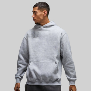Sweat-shirt à capuche oversize pour homme, coupe ample, en molleton de coton French Terry, épaules tombantes, idéal pour l'automne, personnalisable avec logo - Product Image 3