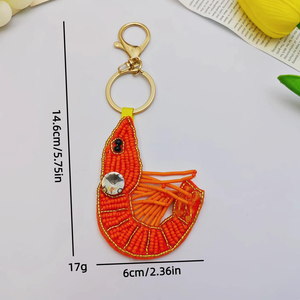 Fabric Crafts Embroidery Keychains And Seed Beads <b>Bag</b> Accessories Handmade Seed Beads Embroidery <b>Bag</b> <b>Charms</b> With Festival Design - Product Image 5