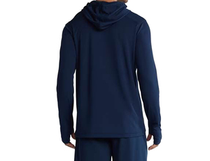 Conjunto de Sudadera con Capucha Azul Marino para Hombre, 100% Algodón, 350G, con Estampado en Relieve, Manga Larga, Pantalones Cortos, Secado Rápido, Felpa Francesa, Tallas de Otoño - Product Image 4