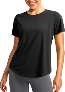 Running <b>Top</b> <b>Womens</b> T Shirt Moisture Wicking Performance Lightweight <b>Mesh</b> Breathable Gym Workout Apparel Quick Dry Athletic - Product Image 3