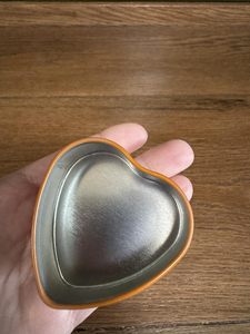 Heart Shape Candle Tin with Lid Decorative Metal Candle Container Orange Floral Design Reusable Storage <b>Box</b> for Gifts Home Decor - Product Image 4