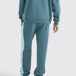 Conjunto Deportivo para Hombre, Sudadera con Capucha Azul Transpirable y Ligera, Pantalones Deportivos Largos Casuales con Bolsillos Laterales, Corte Regular, Invierno - Product Image 4