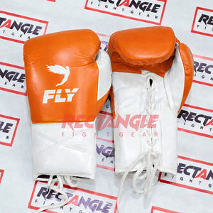 Gants de boxe professionnels sur mesure de haute qualité, en cuir véritable, pour Muay Thai, Kickboxing, entraînement en extérieur, avec lacets. - Product Image 5