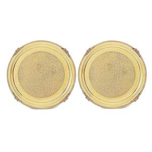 Assiettes de présentation à motif royal, Assiettes de présentation pour mariages en gros, Assiettes décoratives en gros, Accessoires de table pour la restauration fine - Product Image 1