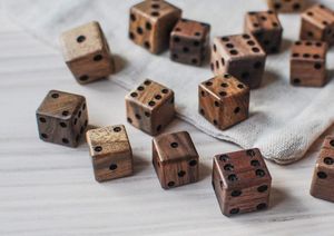 Dados de Números de Madera Hechos a Mano, de Madera Natural, Multifuncionales, Educativos, Accesorio para Juegos de Mesa Matemáticos, Juego Familiar, Juguete de Aprendizaje, Caja - Product Image 4