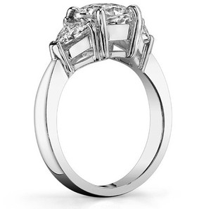 Bague Trio en Moissanite pour Femme, en Argent Sterling 925 Plaqué Or 18K, Coupe Coussin, Sertie à Griffes, pour Fiançailles, Mariage et Anniversaire - Product Image 2