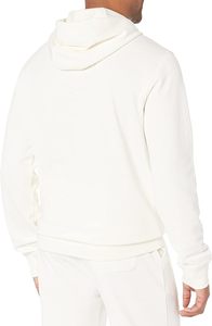 Sweat-shirt à capuche blanc pour homme, coupe ample, 100% coton molletonné, style décontracté d'hiver, tricoté, couleur unie, manches longues - Product Image 2