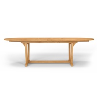Table à manger ovale extensible en bois massif, design scandinave moderne, écologique, imperméable, meubles stables pour la salle à manger à domicile