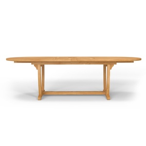 <b>Extendable</b> Oval <b>Wood</b> <b>Dining</b> <b>Table</b> Scandinavian Modern Design Stable Solid <b>Wood</b> Furniture for Home <b>Dining</b> Room 6 Seater - Product Image 3
