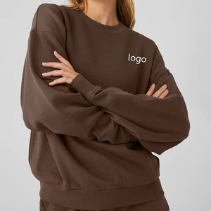 Sudaderas cálidas de invierno para mujer, sudaderas informales con logo, tops holgados en negro y blanco, sudadera informal de moda para mujer - Product Image 3