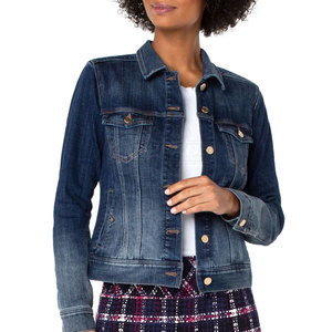 High Quality Waterproof Women's Stand Collar Denim Jacket Breathable Eco-friendly Cotton-Filled for Spring and Autumn - Product Image 2