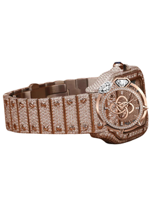 Reloj de Lujo para Hombre de Acero Inoxidable, Color Oro Rosa, con Esfera Analógica con Detalles de Diamantes, Cristal de Zafiro, 41 mm, Cierre Plegable - Product Image 3