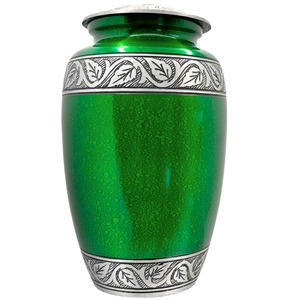 Urna Funeraria Americana de Esmalte Blanco Grabada a Mano de Primera Calidad con Capacidad de 200 Pulgadas Cúbicas para Uso Conmemorativo - Product Image 1