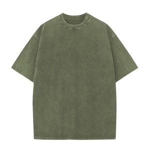 เสื้อยืดโอเวอร์ไซส์สไตล์วินเทจ ล้างสีแบบแอซิดวอช  ผ้าคอตตอนหนานุ่ม 100%  สำหรับผู้ชาย  รับสกรีนโลโก้ได้ - Product Image 3