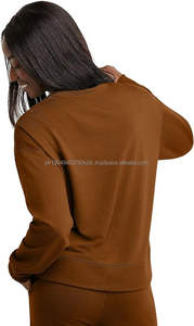 Insigne imprimé pour femmes French Terry léger polaire pull sweat grande taille Streetwear qualité supérieure hiver ODM approvisionnement - Product Image 2