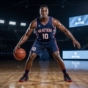 Ensemble de shorts de basket-ball personnalisés bleu marine avec bordure rouge et blanche, uniforme d'équipe, fabricant de vêtements de sport en gros - Product Image 4