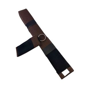 Ceinture d'arts martiaux noire avec boucle en métal en forme de D, sangle d'entraînement fonctionnelle en coton, coutures renforcées, équipement professionnel - Product Image 1