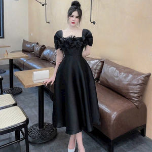 เดรสผู้หญิงสุดหรู แขนสั้น ดีไซน์ลงตัวทั้งความสง่างาม ความสบาย ทั้งแบบลำลองและเป็นทางการ เหมาะสำหรับหลากหลายโอกาส ผ้าไหมแม็กซี่ - Product Image 6