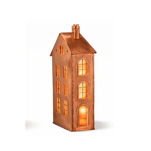 Recién llegado: Portavelas rústico de metal galvanizado, linterna vintage de zinc para velas de té, para mesa navideña - Product Image 4