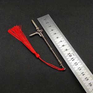 Mini spada antica espositore Set unico metallo spada arma modello portachiavi ciondolo per gli appassionati di storia decorazioni per feste - Product Image 2