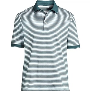 High Quality 100% Cotton Men's Quick Dry Golf <b>Shirt</b> Breathable Jersey with Custom Logo Print <b>Stripe</b> Pattern for <b>Polo</b> <b>Shirts</b> - Product Image 6