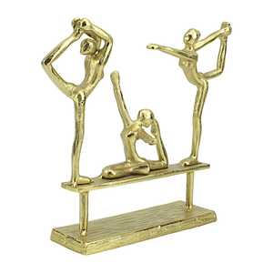 Golden Yoga Figurine Sculpture Modern Artistic Tabletop <b>Decor</b> Handmade Gold Plated Eco-Friendly Durable Living Room Home - Product Image 3