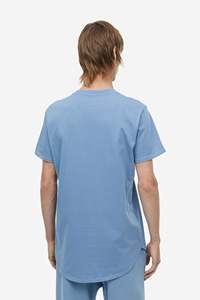 Camiseta Moderna 100% Algodón Ringer para Hombre, con Logotipo Personalizado por Impresión Digital, Color Sólido, Hombros Caídos, Estilo Hip Hop, Transpirable - Product Image 3