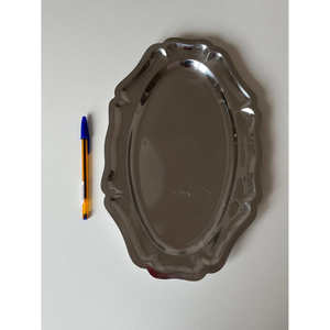 Plateau de service moderne en métal avec poignées, forme ovale décorative, pour thé, café, collations, pour la maison, l'hôtel, la table - Product Image 4