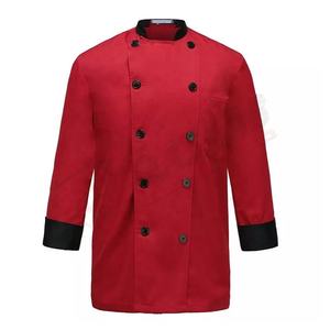 Uniforme de alta calidad-Chaquetas de abrigo de chef ejecutivo Chef de manga larga Red-coat Cocina-Conjuntos de uniformes de poliéster - Product Image 1
