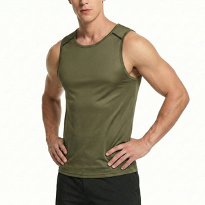 Bespoke Wholesale Custom Own Brand All Season Men's Tank <b>Tops</b> Gym Workout Sports Fitness Soft Spandex Polyester Tank <b>Tops</b> - Product Image 4