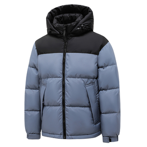 Veste matelassée brillante de haute qualité pour homme, légère, sportive, avec fermeture éclair, design personnalisé avec logo, en duvet, pour l'hiver – Grande Vente - Product Image 3