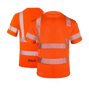 Wholesale Price Men Reflect Workwear Hi <b>Vis</b> Short Sleeve <b>T</b>-<b>shirt</b> ANSI Class 1 50% Polyester 50% Cotton Logo <b>High</b> Visibility - Product Image 5