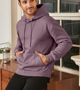 Men's Heavyweight Polyester/Cotton Oversized Hooded Varsity <b>Jacket</b> <b>Thick</b> <b>Fleece</b> French Terry Pocket Solid Custom Logo Print - Product Image 5