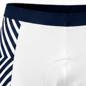 White Navy Blue <b>Cycling</b> <b>Shorts</b> <b>Padded</b> Seat Breathable Quick Dry Stretch Road Bicycle Racing Training Performance Sportswear - Product Image 6