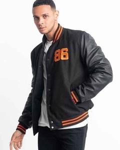 Blouson Bomber Homme Slim Fit en Laine OEM, Broderie Chenille Personnalisée, Style Letterman Varsity, Respirant, Polaire Hiver Long - Product Image 3