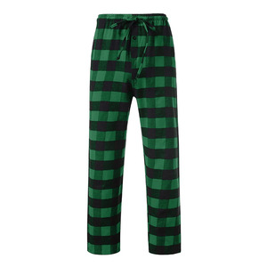 Pantalones de Pijama de Franela Ligeros para Hombre, Primavera-Verano, Cintura Media con Cordón, Corte Ajustado, para Adultos - Product Image 3