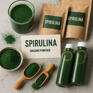 Cápsulas de Espirulina Orgánica WARRLY, Extracto Herbal de Grado Alimenticio, 99% Puro, Envase a Granel en Botella/Tambor, Gujarat - Product Image 4