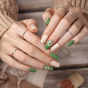 Tiras de uñas de gel 3D fáciles de usar superventas ShineB envolturas de uñas de salón de alta calidad en color verde hechas en Corea - Product Image 6