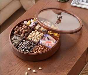 Luxury Gold Leaf Shaped 3 Compartment Dry Fruit Tray Metal Nut Serving <b>Platter</b> Snacks Dish for Wedding Party Home Kitchenware - Product Image 5