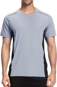 Camiseta Deportiva Vintage de Secado Rápido para Hombre, Cuello Alto Elástico, Color Sólido, 180g, para Gimnasio y Actividades al Aire Libre - Product Image 2