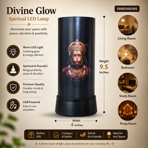 Hanuman Ji LED <b>Table</b> <b>Lamp</b> Divine Bajrangbali Portrait Spiritual Night Light Religious Decor for Bedroom Temple Meditation Living - Product Image 5