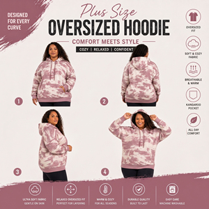 Sweat-shirts à capuche imprimés par sublimation, grandes tailles, vêtements décontractés pour femmes, sweat-shirt à capuche en molleton français, sweat-shirt à capuche oversize pour femmes - Product Image 4