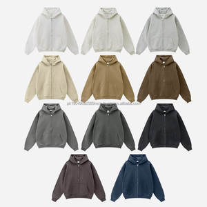 Haute qualité hommes sweats à capuche fermeture éclair hommes veste polaire sweat à capuche vierge poids lourd unisexe Streetwear à capuche personnalisé pour hommes - Product Image 2